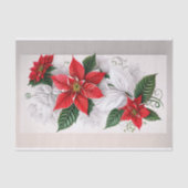 Poinsettia Rode Kerstmis Illustratie Tissuepapier (Voorkant)