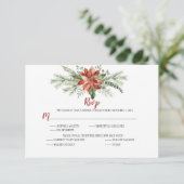 Poinsettia Rouge Élégant Noël RSVP Toujours Vert (Debout devant)