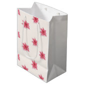 Poinsettia sac cadeau (Devant Angle)
