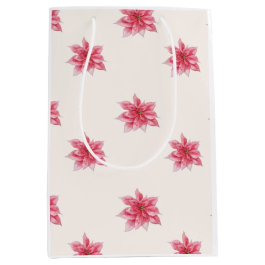 Poinsettia sac cadeau (Devant)