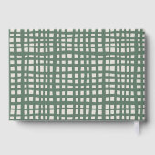 Poinsettia Sage Green Merry Christmas Photo real Gastenboek (Achterkant)