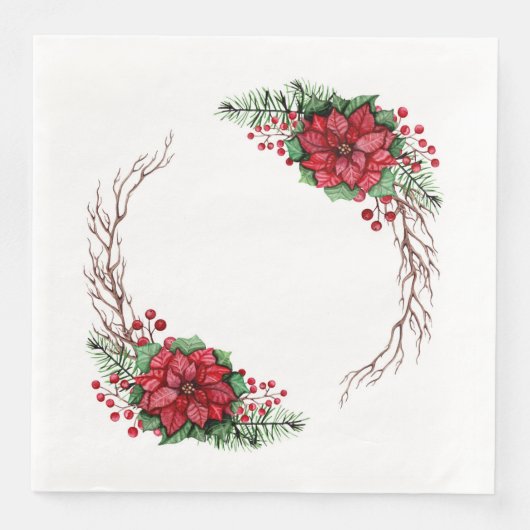  Poinsettia Servet (Voorkant)