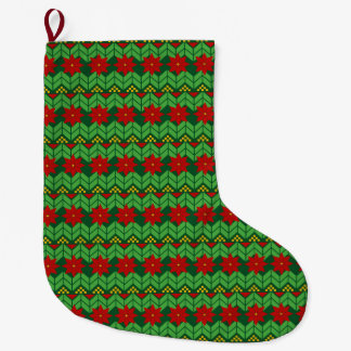 Poinsettia Ugly Sweater Style Christmas Grote Kerstsok