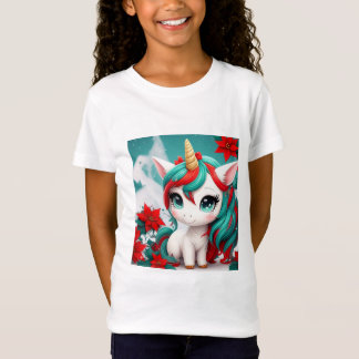 Poinsettia Unicorn T-shirt