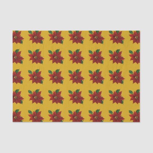 Poinsettia-weefselpapier Tissuepapier (Voorkant)