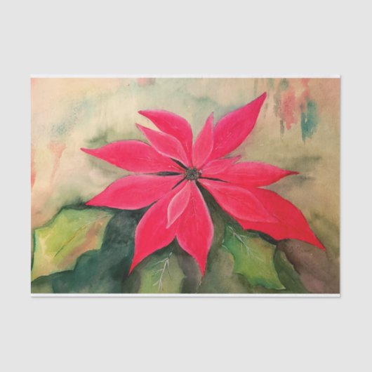 Poinsettia-weefselpapier Tissuepapier (Voorkant)