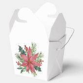 Poinsettia Winter Bruiloft Rode Bloemen Kerstmis Bedankdoosjes (Geopend)