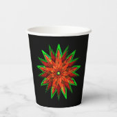 Poinsettia WOW Papieren Bekers (Achterkant)