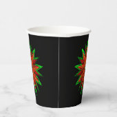 Poinsettia WOW Papieren Bekers (Rechts)