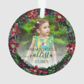 Poinsettia Wreath Fiers Grand-parents Nom de la ph (dos)