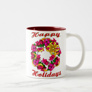 Poinsettia Wreath Mug