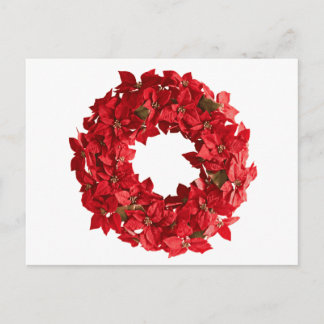 Poinsettia wreath.png briefkaart