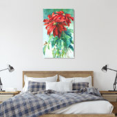 Poinsettias Art Wrapped Canvas (Insitu (Slaapkamer))