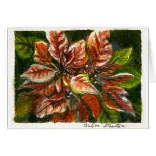 "Poinsettias" Blank-briefkaart