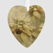 Poinsettias couleur crème Art numérique acrylique (devant)