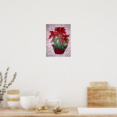 Poinsettias Crystallized Poster (Keuken)