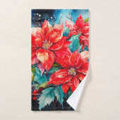 Poinsettias de Noël (Serviette à main)