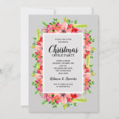 Poinsettias de verdure Invitations florales de Noë (Devant)