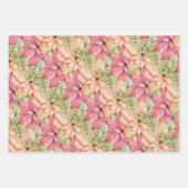 Poinsettias et pins enveloppant des feuilles de pa (Devant 3)