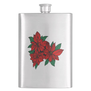 Poinsettias Flask Flacon