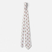 Poinsettias & Holly & Berries Stropdas (Achterkant)