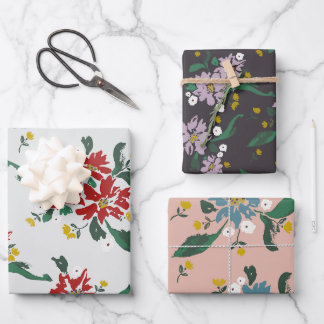 Poinsettia's voor alle seizoenen inpakpapier vel