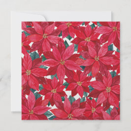 Poinsettia's wintershelter feestdagenkaart