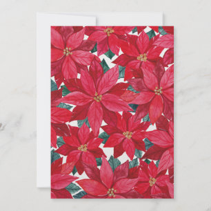 Poinsettia's Winterverblijf Feestdagenkaart
