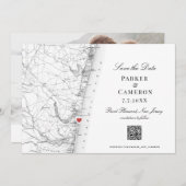 Point Agréable New Jersey Carte Mariage élégant (Devant / Derrière)