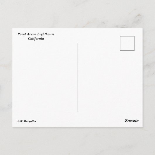 Point Arena Lighthouse Postcard Briefkaart (Achterkant)