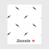 Point, Autocollant en vinyle noir sur mesure (Feuille)