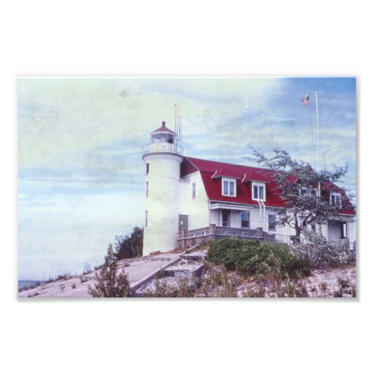 Point Betsie Lighthouse Fotografic Print Foto Afdruk (Voorkant)