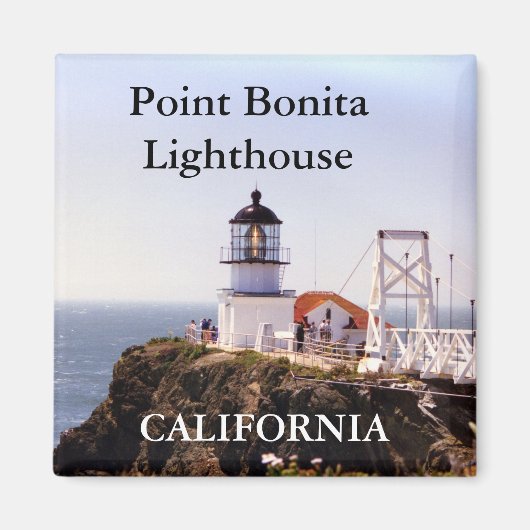 Point Bonita Vuurtoren, California Magnet Magneet (Voorkant)