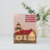 Point Cabrillo LIGHTHOUSE MENDOCINO Sunset Travel Briefkaart (Staand voorkant)