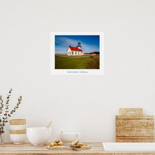 Point Cabrillo Lighthouse Poster (Keuken)