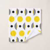 Point circulaire gris jaune moderne (Gant de toilette)