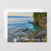 Point de caverne, le comté de Door, carte postale (Devant / Derrière)