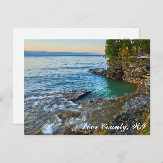 Point de caverne, le comté de Door, carte postale (Devant / Derrière)