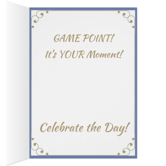 POINT DE JEU - MATCH DE TENNIS (Intérieur (Droit))