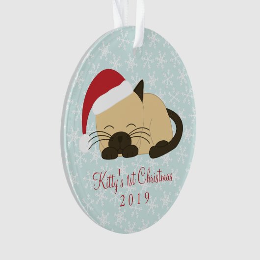 Point de photo de chat de Noël (devant)