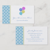 Point de polka avec le carte de visite de ballons (Devant / Derrière)