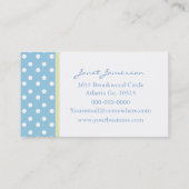 Point de polka avec le carte de visite de ballons (Dos)