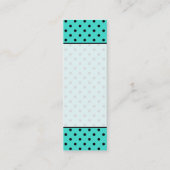 Point de polka de turquoise de carte de visite de (Dos)