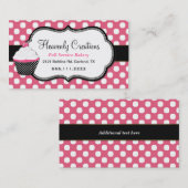 Point de polka et carte de visite doux de (Devant / Derrière)