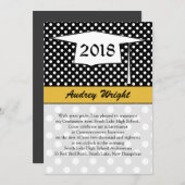 Point de polka, faire-part d'obtention du diplôme (Devant / Derrière)