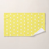 Point de polka jaune (Serviette à main)