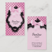 Point de polka mignon de carte de visite d'arc de (Devant / Derrière)