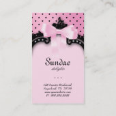 Point de polka mignon de carte de visite d'arc de (Dos)