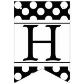 Point de polka noir et blanc et drapeau rayé (Deuxième drapeau)