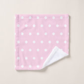 Point de polka rose (Gant de toilette)